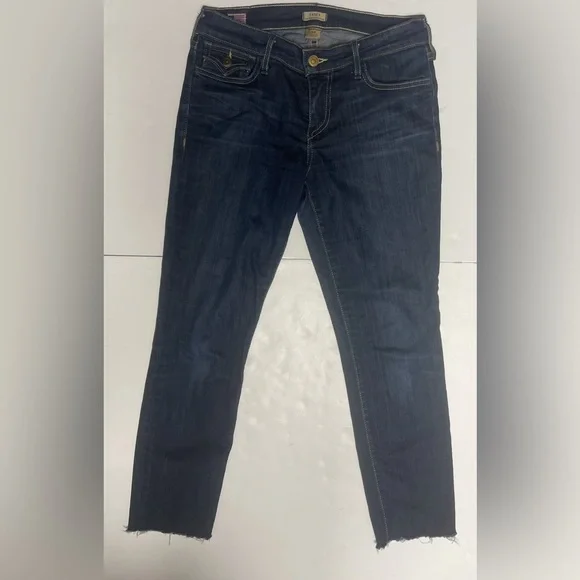 True Religion Casey Low Rise Super Skinny Stretch Dark Blue Denim Women's 28 - Picture 4 of 12